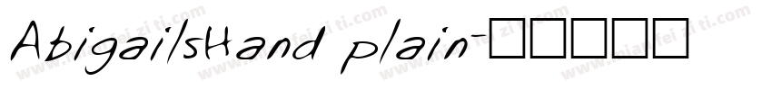 AbigailsHand plain字体转换